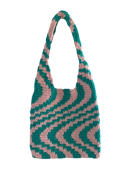 Crochet Wavy Hand Bag